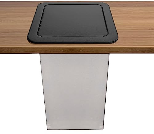 Cubo De Basura Empotrado En Encimera/tapa Abatible, Tapa De Basura De Acero Inoxidable Integrada, Tapa De Cubo De Basura Empotrada Con Vaciado Central Flexible(Color:B1)