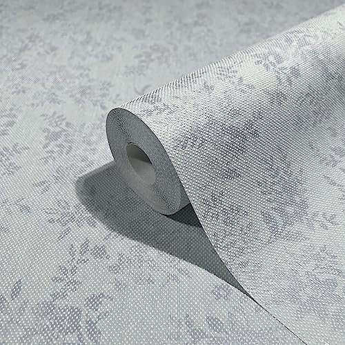 marburg Papier peint bleu graphique romantique pour chambre à coucher ou salon fabriqué en Allemagne 10,05 x 0,53 m