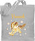 Baumwolltasche - Einhörner - Einhorn Unicorn mit Namen - Unisize - Hellgrau - wechselkleidung beutel kita personalisierte tasche kindergarten unicorns jutebeutel mädchen stofftasche kinder name