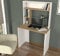 DORPEK Ferano Study Desk White - Sapphire, 3 Tier Bookcase Writing Desk, Small Computer Table, Laptop and Study Table, 3 Open Storage Shelves, Office, Study Room, Living Room