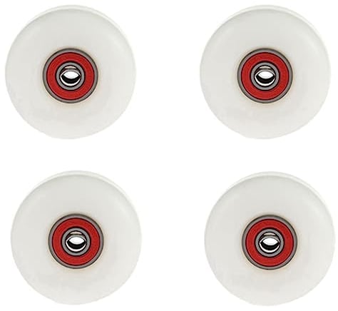 Evzvwruak 4er-Pack Skateboard-, Longboard-Cruiser-, Skateboard-Longboard- für Ollie Punk Jumping, Weiß