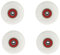 Evzvwruak 4er-Pack Skateboard-, Longboard-Cruiser-, Skateboard-Longboard- für Ollie Punk Jumping, Weiß