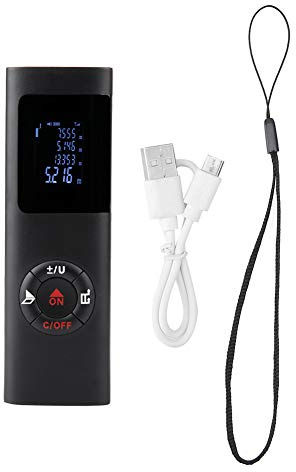 DEWIN Laser Entfernungsmesser, Mini Digital Distanzmessgerät JQ40 Tragbarer Volumenmesser mit Mehreren Messmodi für die Räume Hausbauindustrie Wohnlager 40M IP54