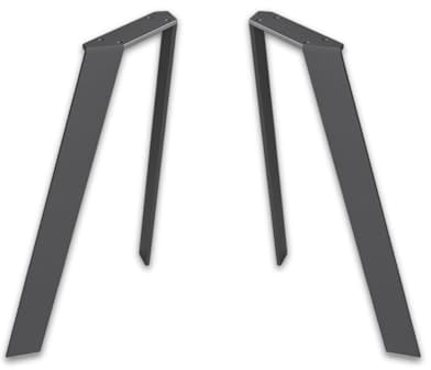 ModernLOFTart Tischbeine Metall Tischkufen 2 Stück in V Form - Tischgestell Metall aus 1cm Dickem Flachstahl Gefertigt - Tischfüße für Esstisch, Schreibtischbeine, Konferenztisch Füße