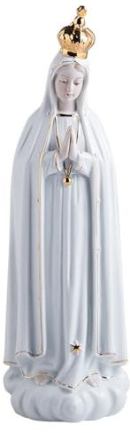 Lllunimon Madonna Von Fatima Figur, Jungfrau Maria Statue, Keramik Religiöse Statue Katholische Skulptur Christliche Dekoration Geschenk