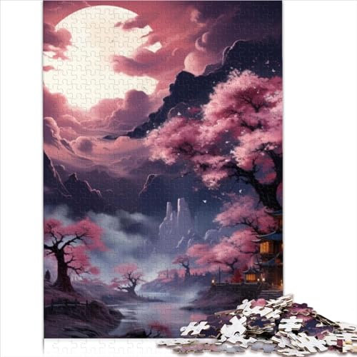 Puzzles pour Adultes, Fleurs de Cerisier et rivière Calme, Puzzles en Carton de 1000 pièces, Puzzles en Carton, Kill Time pour Adultes, Enfants de 12 Ans et Plus, Puzzles de Relaxation, du Jeu