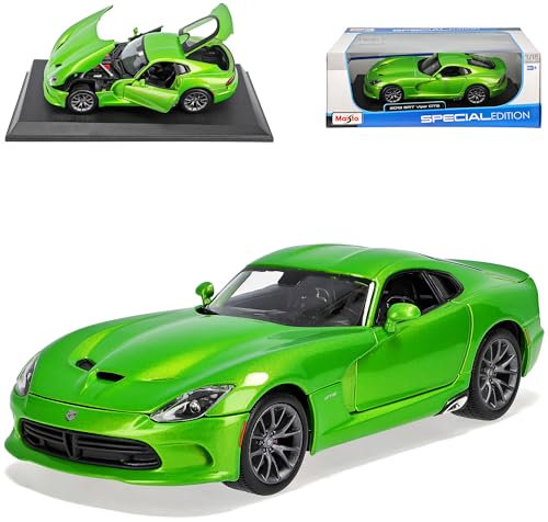 Dodge Viper SRT GTS Grün SRT Coupe Ab 2013 3. Generation 1/18 Modell Auto mit individiuellem Wunschkennzeichen