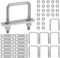 EFUTURETIME 8 x U Schrauben M8 Bügel 50mm x 80mm Bolzen mit 16 Gegenplatte, Bügelbolzen Bügelschelle Edelstahl für Zaunpfosten, Rohr Befestigung, Auto Abschleppen