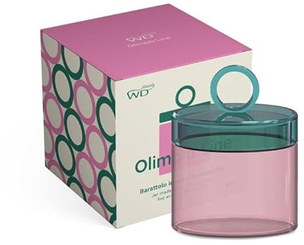 WD Lifestyle - Glas aus Borosilikatglas, 1,9 l, mit farbigem Griff und Ringen, WD646RO, WD646RO