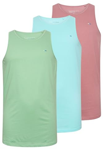 BadRhino Blue/Hemlock/Rose Pink 3 Pack Vests - Men's - Plus Size Curve