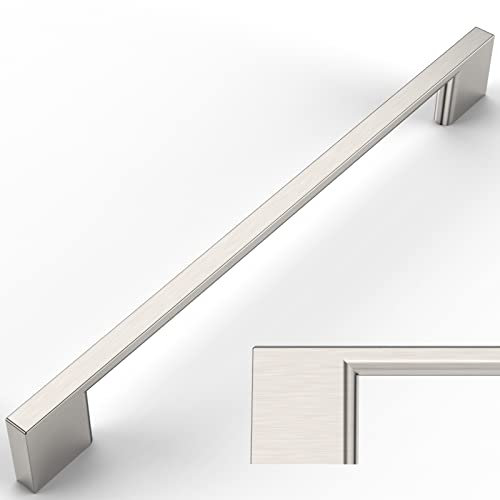 Amerdeco 10 Pack Brushed Satin Nickel Cabinet Pulls 7.5 Inch Drawer Handles for Cupboards AM008