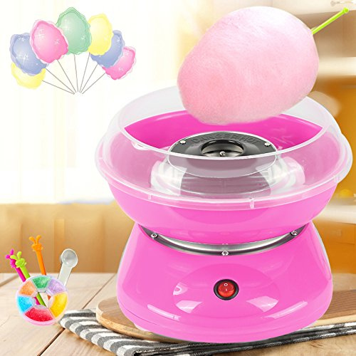 Zuckerwattemaschine, Rollwagen, Gerät aus Baumwolle, Candy, Kindergeburtstag, Zuckerwatte, 21,5 x 16 x 25 cm (Rosa)