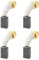 YINETTECH 2 Pairs 16.3 x 10 x 6mm Carbon Brushes Compatible with Evolution Rage 3S Compatible with Fury 3-S 210mm Sliding Mitre Saw 030-0254