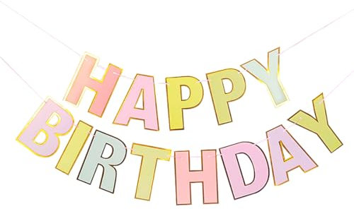 Happy Birthday Girlande, Bunt Happy Birthday Banner, Girlande Geburtstag, Happy Birthday Deko, für Erwachsene und Kinder Geburtstag Party Dekoration