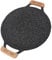 Tissting Koreanische BBQ Grillpfanne 33cm Runde Antihaft Grillplatte, Outdoor Camping Tragbare BBQ Grill Pfanne mit Holz Griff, Eisen Korea Teppanyaki Bratpfanne für Gaskocher(33cm)