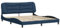 QJBSAVVA Bettkasten Gästebett Lattenroste Himmelbett Gestell - Bettgestell mit Kopfteil Blau 180x200 cm Stoff für Loft Schlafzimmer Gästezimmer Außenbereich