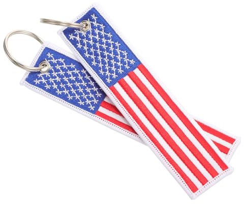 WATIIFUFU 2 Stück Flaggen Schlüsselanhänger Herren Geldbörse Schlüsselanhänger Geldbörsen Für Männer Damen Für Schlüssel Bulk