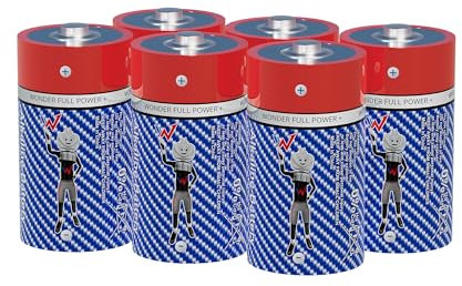 W onder Full Energy - Batterie alcaline C/LR14 a lunga durata, confezione da 6 batterie, ideali per dispositivi quotidiani.