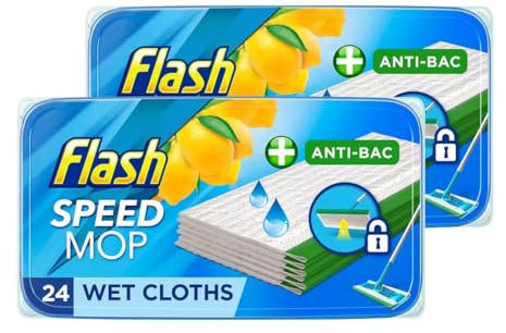 Flash Mega Value Speed Mop Pack 48 Refills - Antibacterial (Lemon)