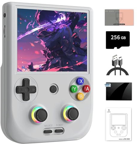NULA RG406V - Consola de juegos portátil retro con tarjeta TF 256G / 9000+ juegos Android 13 Unisoc T820, pantalla táctil IPS de 4 pulgadas, consolas de videojuegos, compatible con 5G WiFi Bluetooth