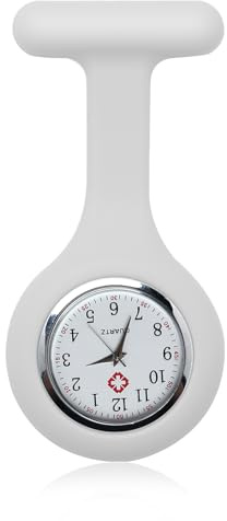 gaubss Nurse Fob Watch with Brooch, Nurses Watches for Women Men, Fob Watches for Nurses, Doctors, Paramedics - Easy to Read-Quartz Movement, Ideal for Healthcare Professionals