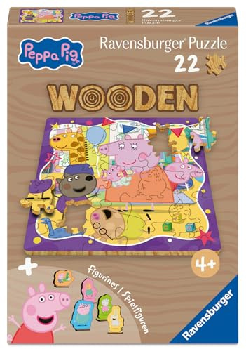 Ravensburger Peppa Pig 22 piece Wooden Jigsaw Puzzle for Adults and Kids Age 4 Years Up