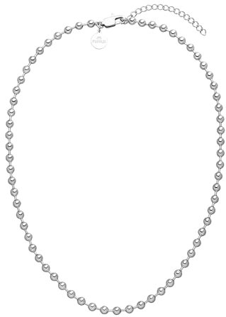 Purelei® Anxiety Fidget Bubble Kette – Verstellbare Kugelkette aus Edelstahl (18K vergoldet, Silber, Roségold) | Stilvolles Schmuckstück für Layering & Stressabbau (Silver)