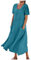 2025 Ventes Flash Robe Longue Femme Été Chic et Élégant Robe de Travail Mi-Longue Dress pour Fêter Boheme Max Robes de Soirée Confortable léger Décontractée Femmes Robes de Plage Vacances Pas Cher