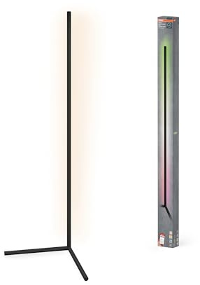 Osram SMART+ WiFi Floor Corner LED Stehleuchte RGB+TW | SMART+ Wifi Floor Corner, Stand Luminaire and Ceiling Floodlight, Schwarz, 30000 h, 1-Pack