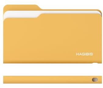 Hagibis Folder Style M.2 NVMe SSD Enclosure 10Gbps 2230-2280 iPhone17 16 | Creative file icon shape external solid state drive case for high frame rate video recording, ultra light compact body.