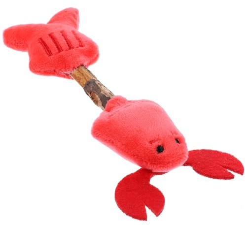 UKCOCO Bâtonnet à Mâcher Jouet Interactif en Actinidia Polygama pour Exercice et Divertissement en Peluche Forme Animale pour Chats des Chats D'intérieur