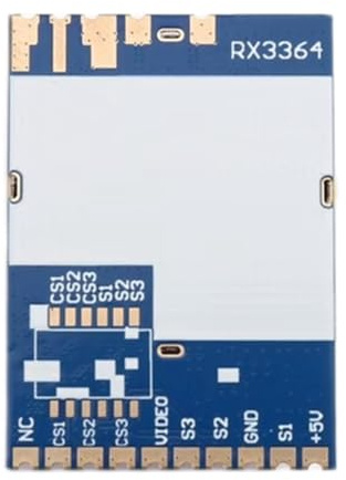 Jnchdghwa Módulo Receptor de Transmisión de Imágenes FPV Inalámbrico de 3,3 G, 3060-3500 MHz, Receptor de Audio y Vídeo RX3364 para Cámara de Dron FPV DIY