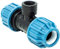Jason T-Stück 90° PP 25 mm x 1/2 x 25 mm Klemm x Innengewinde x Klemm 16bar Schwarz/Blau DVGW/KIWA/WRAS/SVGW