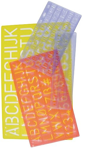 Lettering Stencil Set 5mm 10mm 20mm 30mm