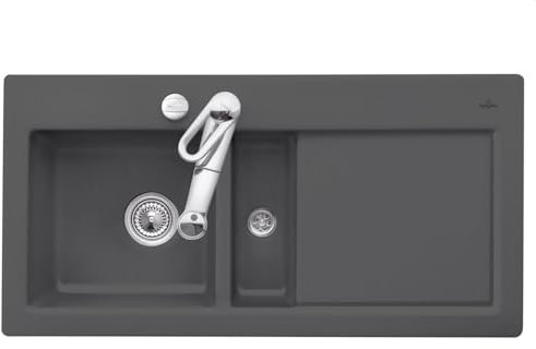 Villeroy & Boch Subway 60 Graphit - 6770 02 i4 Keramikspüle Exzenterbetätigung