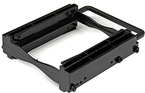 StarTech.com Dual 2.5 SSD/HDD Mounting Bracket for 3.5” Drive Bay - Tool-Less Installation - 2-Drive Adapter Bracket for Desktop Computer (BRACKET225PT) , Black