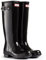 HUNTER Stivali alti in gomma lucida Original da donna - Nero - 42