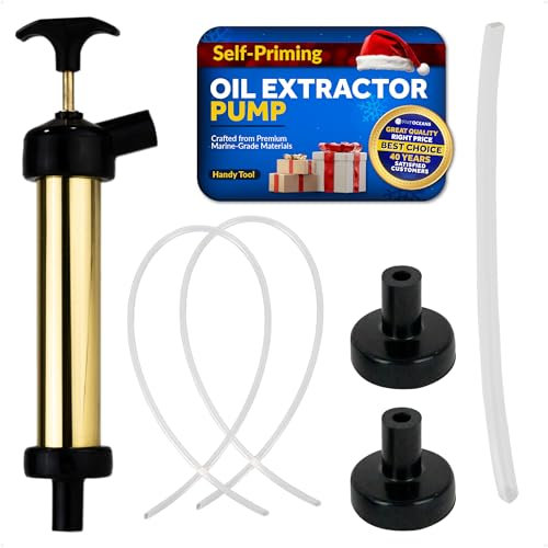 Five Oceans Marine Oil Extractor Pump, Fluid Extractor, Manual Oil Drain Pump Kit for Inboard and I/O Engines/Jet Skis, 1/4-Inch 5/16-Inch 1/2-Inch Drain Tubes, Vacuum Oil Change Pump - FO3915