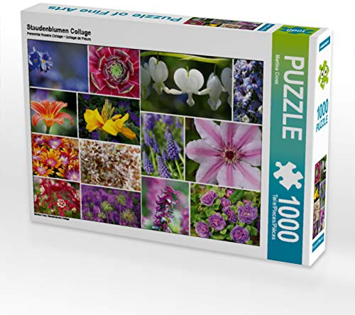 CALVENDO Puzzle Staudenblumen Collage | 1000 Teile Lege-Größe 64 x 48 cm Foto-Puzzle für glückliche Stunden