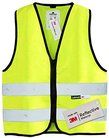 Salzmann Children's High Visibility Vest - Reflective Safety Vest with Zipper - Made with 3M Reflective Material