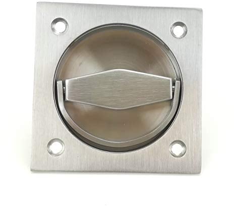 304 Acero inoxidable cuadrado empotrable taza anillo Flush Pull mango Invisible tirador de puerta eléctrico caja asas