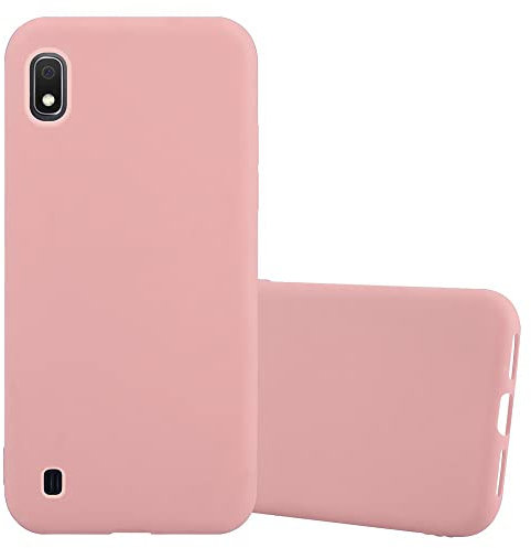 cadorabo Case works with Samsung Galaxy A10 in CANDY PINK - Shockproof and Scratch Resistant TPU Silicone Cover - Ultra Slim Protective Gel Shell Bumper Back Skin