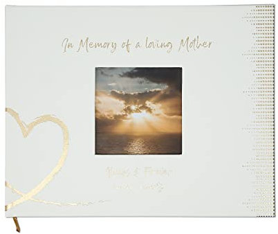 Pavilion Gift Company Gästebuch mit Bilderrahmen, Aufschrift Loving Mother Always & Forever In Our Hearts, 60 Seiten, goldfarben
