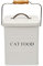 Cat food storage container for dry food lid scoop included white metal cat biscuit container in kitchen countertop, shelf, decoration home - Cat Food - White