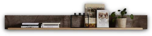 Stella Trading SPIDER PLUS Wandboard in Artisan-Eiche Optik, Caspio - Hochwertiges & vielseitig einsetzbares Wandregal, 180 x 18 x 22 cm (B/H/T)