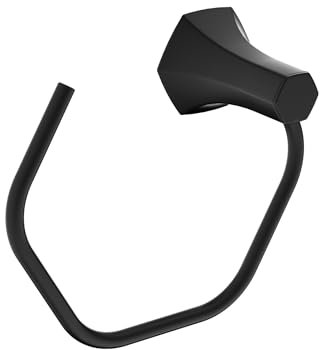 hansgrohe Towel_Ring 04836670 Übergangstuchhalter, 20,3 cm, Mattschwarz