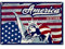 CREATCABIN America Métal Vintage Tin Sign Décoration Murale Décoration pour la Maison New York Wall Art Cuisine Bar Pub Chambre Garage Vintage Rétro Affiche Plaque 12 x 8 Pouce