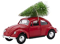 House Doctor Xmas Auto Rot - Weihnachtsdeko Innen, Christmas Decorations, Weihnachten Dekoration - Traditionelle Nostalgische Julepynt für Ihr Zuhause (Size: L: 12.5 cm, B: 5 cm, H: 8 cm)
