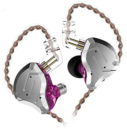 KZ ZS10 Pro - Auricolari in-ear monitor, driver dinamico ibrido a 5 driver, con armatura bilanciata, suono stereo, confortevole, isolamento acustico, con custodia in similpelle ZS10 Pro con microfono,