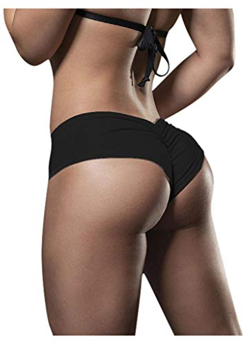 Briskorry Damen Shorts Fitness Yoga Leggings Sexy Hipster String Slip Freizeit Gym Jogginghose Bermuda Tanga Hot Pants Clubbing Party Streetwear Strandhosen Trainingshose Badehose Sommerhose